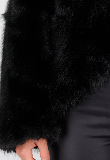 NEW121125 Bruine Faux Fur Jas