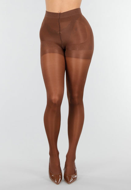 NEW121125 Bruine 40 Den Glanzende Panty