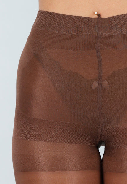NEW121125 Bruine 40 Den Glanzende Panty