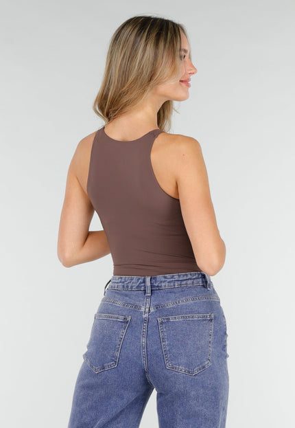 NEW121125 Bruine Mouwloze Skins Body