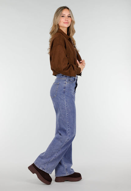 NEW121125 Bruine Suèdelook Jas