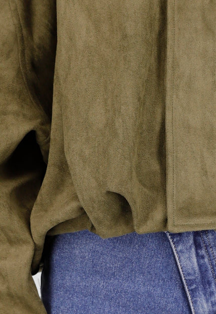 NEW121125 Khaki Suède Look Jas