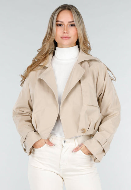 NEW121125 Lichtbeige Trenchcoat