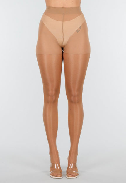 NEW121125 Beige 20 Den Glanzende Panty