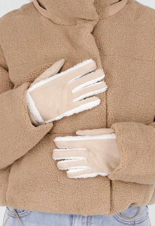 NEW121125 Suède Handschoenen met Boucle