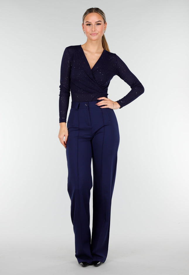 Tall Navy Blauwe Super Stretch Pantalon