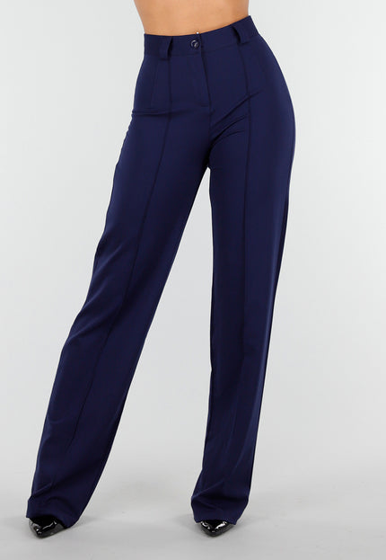 Tall Navy Blauwe Super Stretch Pantalon
