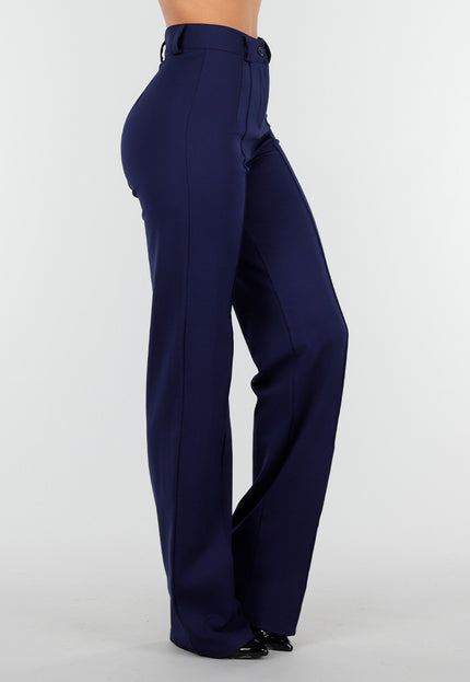 Tall Navy Blauwe Super Stretch Pantalon