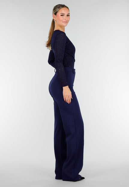 Tall Navy Blauwe Super Stretch Pantalon