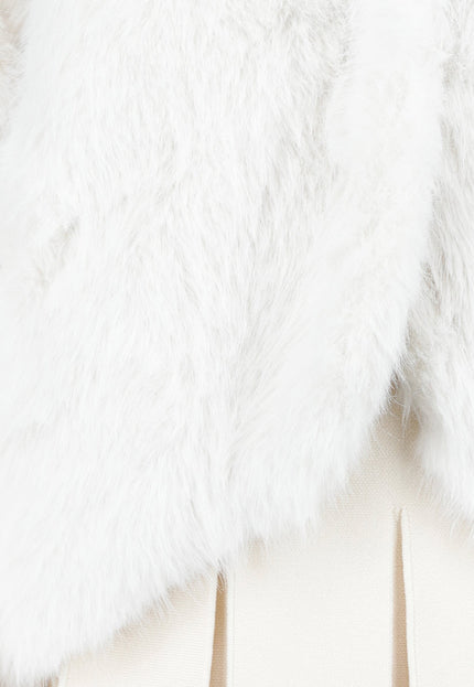 NEW121125 Witte Faux Fur Jas