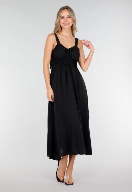 NEW121125 Zwarte Midi Jurk