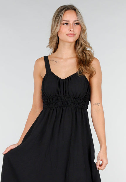 NEW121125 Zwarte Midi Jurk