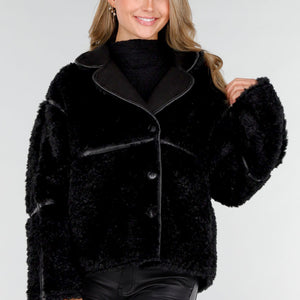 NEW121125 Zwarte Teddy Jas