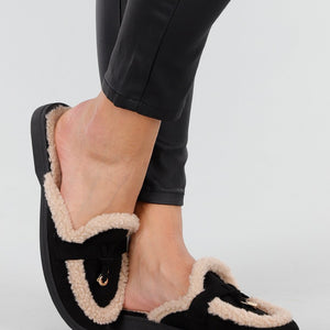 NEW121125 Zwarte Teddy Loafers