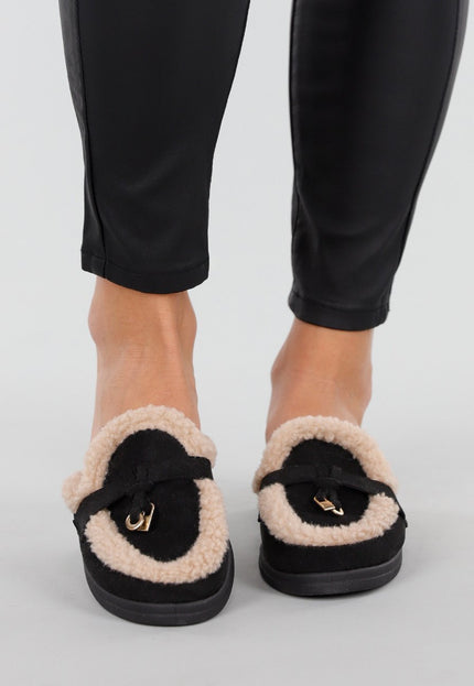 NEW121125 Zwarte Teddy Loafers