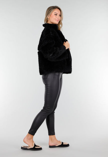 NEW121125 Zwarte Teddy Loafers