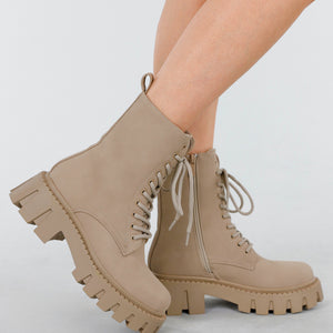 NEW130825 Beige Veterlaarzen Grove Zool