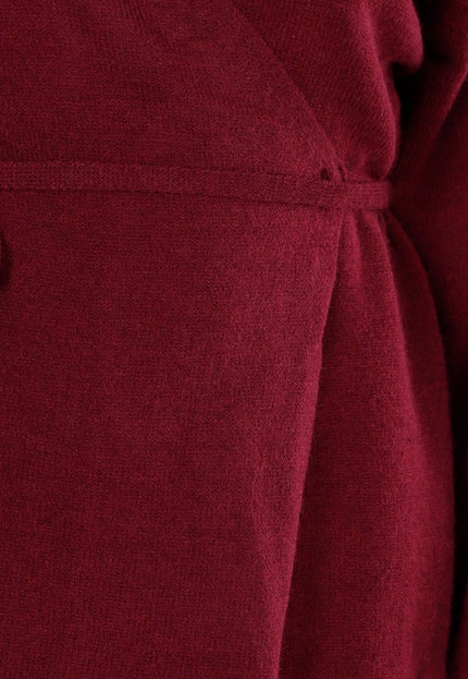 NEW130825 Bordeaux Gebreide Set Wijde Broek