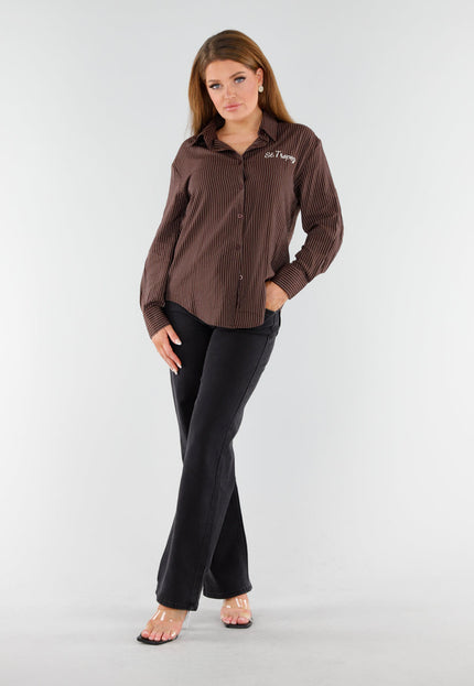 OP=OP.AV.09 Bruin Gestreepte St. Tropez Blouse