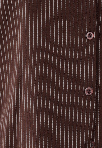 OP=OP.AV.09 Bruin Gestreepte St. Tropez Blouse