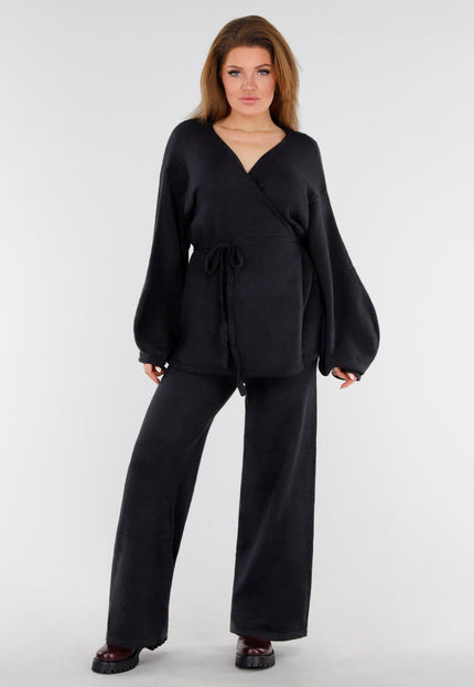 NEW130825 Gebreide Set met Ballonmouwen