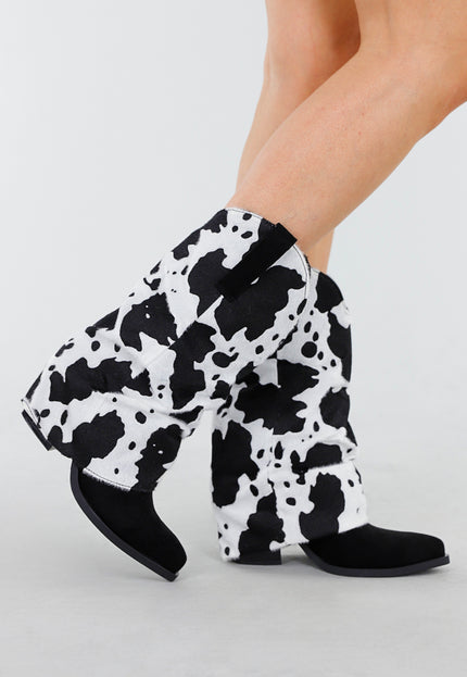 OP=OP.05.S Laarzen met Koeienprint