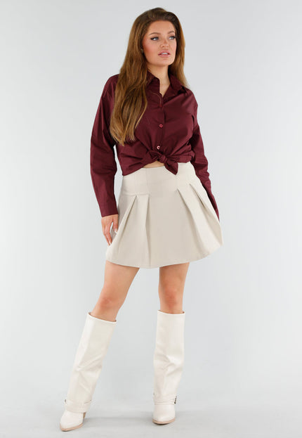 NEW130825 Off White Laarzen met Gespdetail