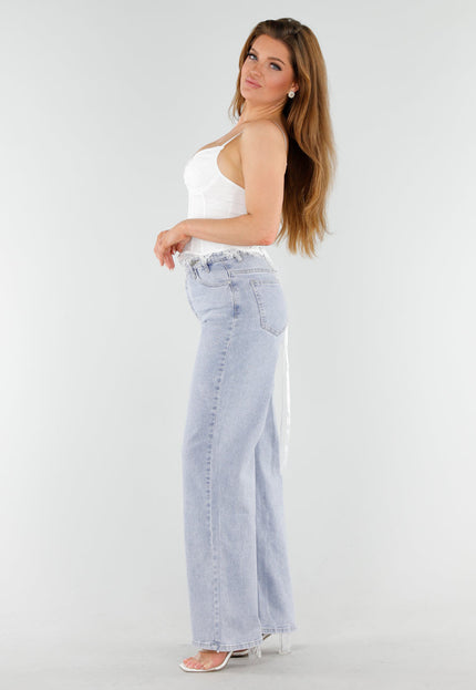 NEW130825 Witte Kanten Bustier Top