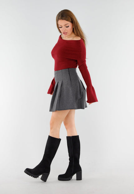 OP=OP.08.NL Zwarte Knielaarzen met Suedelook