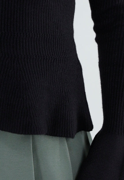 NEW130825 Zwarte Off Shoulder Trui