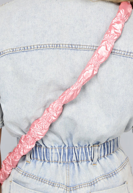 NEW1309 Glimmende Gewatteerde Fanny Pack Roze