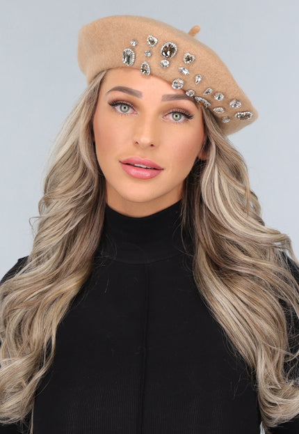 NEW1311 Baret met Glitter Stenen