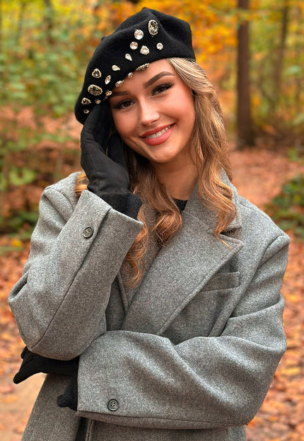 NEW1311 Baret met Glitter Stenen