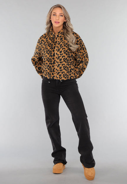 NEW1311 Fleece Panterprint Jasje