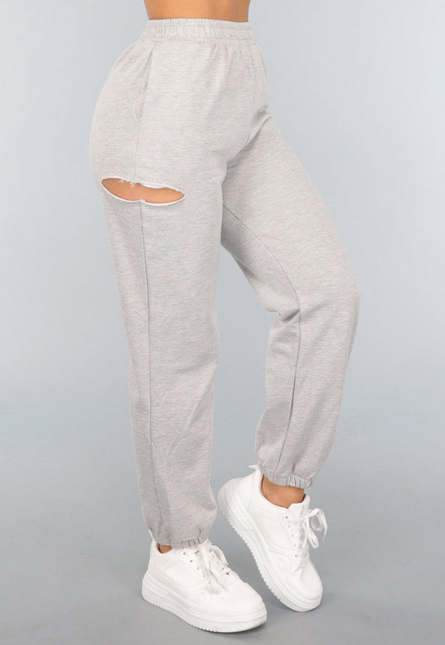 NEW1311 Grijze Jogger met Cutout