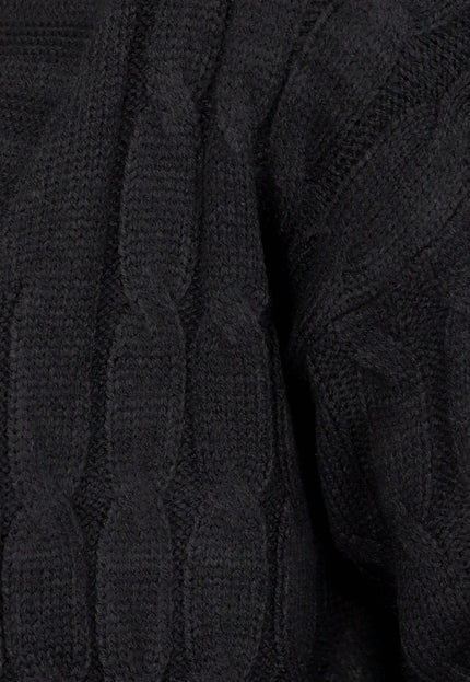 OP=OP.48.S Lange Zwarte Cardigan met Zakken