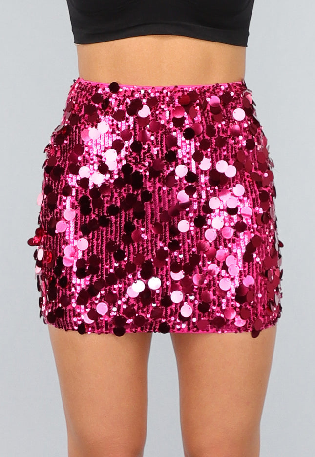 OP=OP.03.NL Roze Pailletten Rokje