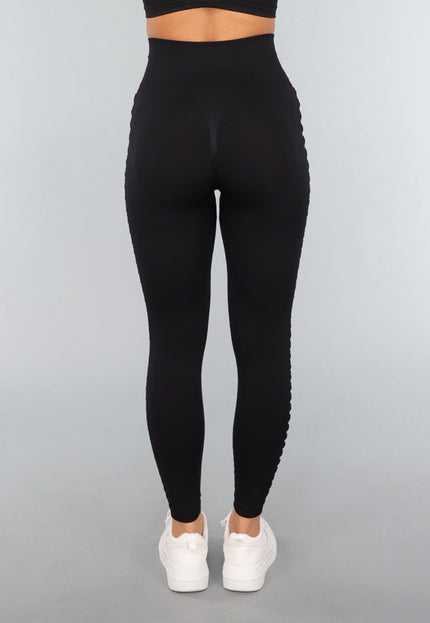 OP=OP.36.NL Zwarte Sportlegging met Open Zijkant