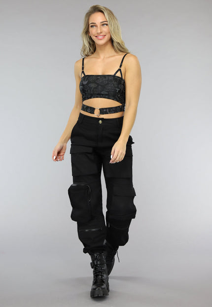 NEW1312 Bandeau Top met Reflecterende Print