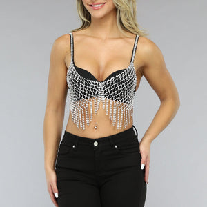 NEW1312 Bustier met Strass Fringe
