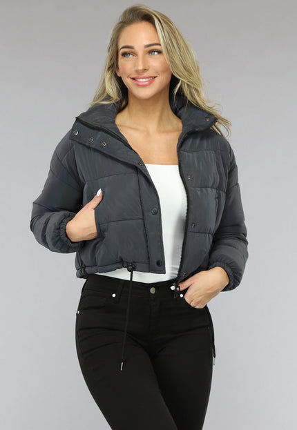 NEW1312 Regenboog Reflecterende Gewatteerde Bomber Jas