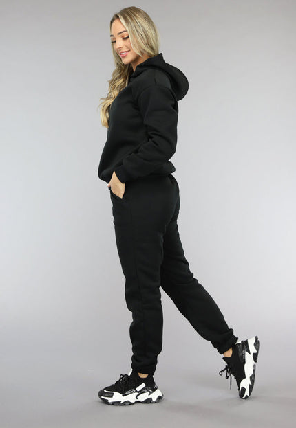 NEW1312 Zwart Fleece Joggingpak