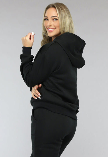NEW1312 Zwart Fleece Joggingpak