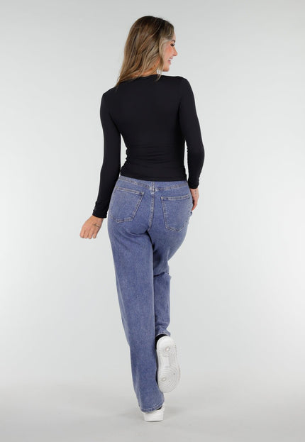 NEW140126 Zwarte Basic Stretch Top