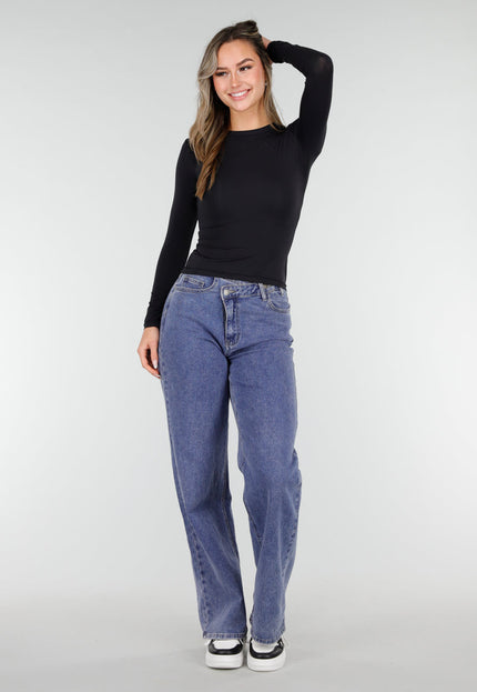 NEW140126 Zwarte Basic Stretch Top
