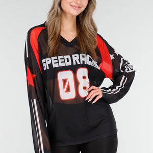 NEW140126 Zwarte Mesh Longsleeve Jersey