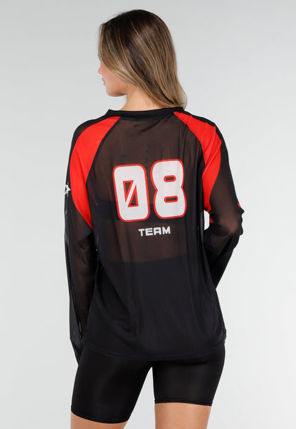 NEW140126 Zwarte Mesh Longsleeve Jersey