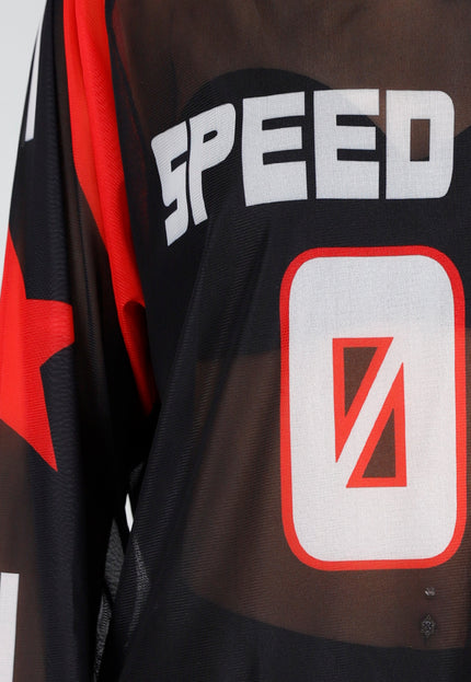 NEW140126 Zwarte Mesh Longsleeve Jersey