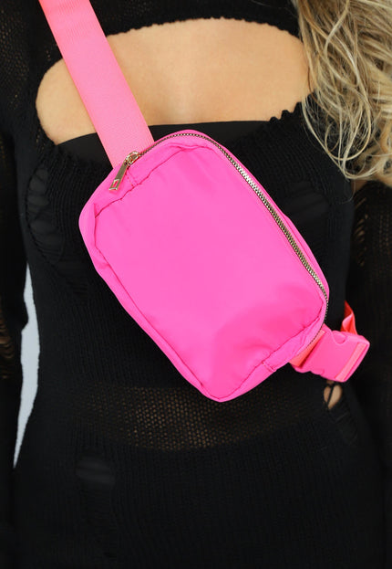 NEW1402 Festival Tasje in Neon Roze