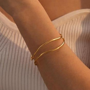 NEW1402 Gouden Golvende Armband